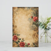 Papeterie Rose rouge Imaginaire foncé (Debout devant)