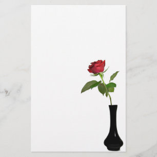 Papeterie Rose rouge simple