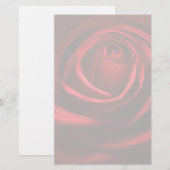 Papeterie Rose rouge stationnaire (Devant / Derrière)
