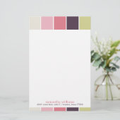 Papeterie Rose violet vert moderne Blocs de couleurs (Debout devant)