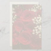 Papeterie Roses and Baby's Breath Stationery (Devant / Derrière)