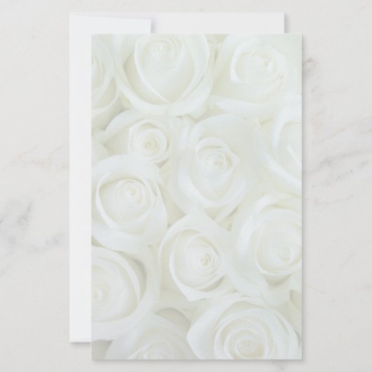 Papeterie Roses Blanches Bordure 2 Papier (Dos)