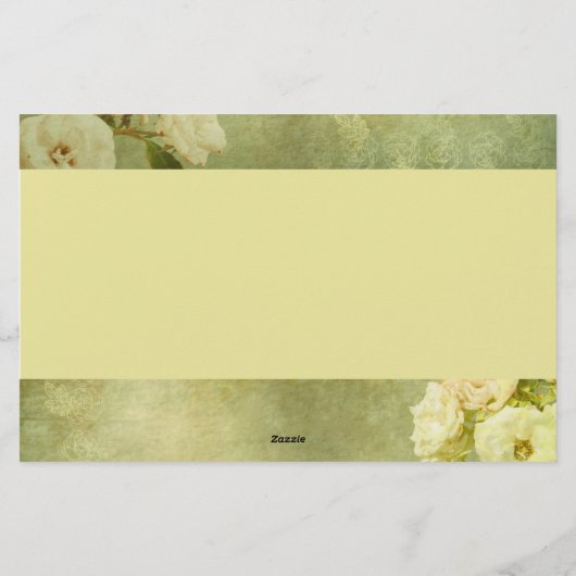 Papeterie Roses blanches Vintages (Dos)