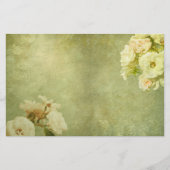 Papeterie Roses blanches Vintages (Devant)