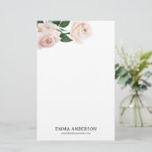 Papeterie Roses blancs délicats (Debout devant)