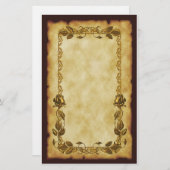 Papeterie Roses de Nouveau d'art (Devant / Derrière)