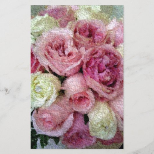 Papeterie Roses roses et blanches (Devant)