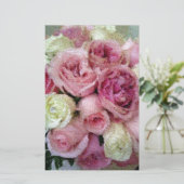 Papeterie Roses roses et blanches (Debout devant)
