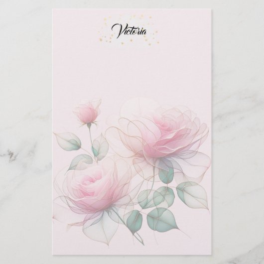 Papeterie Roses roses roses douces (Devant)