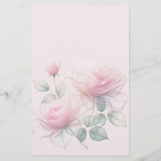 Papeterie Roses roses roses douces (Dos)