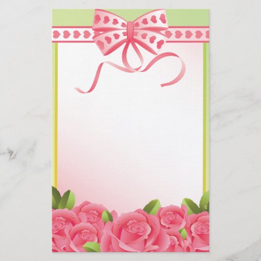 Papeterie Roses roses roses et bow fixes (Devant)