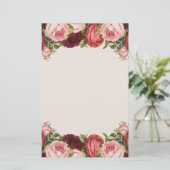 Papeterie Roses rouge-rose victoriens de chou de Bourgogne (Debout devant)