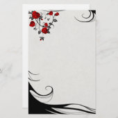 Papeterie Roses rouges (Devant / Derrière)