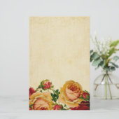 Papeterie Roses vintages sur Parchment (Debout devant)
