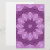 Papeterie Rosette violet et rose (Devant / Derrière)