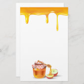 Papeterie Rosh Hashanah Juif Nouvel An Sweet Honey gouttes (Devant / Derrière)