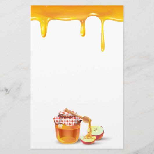 Papeterie Rosh Hashanah Juif Nouvel An Sweet Honey gouttes (Devant)