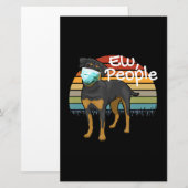 Papeterie Rotweiler Chiot avec Masque - Ew Personnes - Rottw (Devant / Derrière)