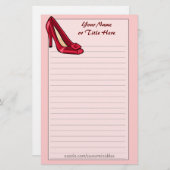 Papeterie rouge de chaussure (Devant / Derrière)