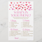 Papeterie Rouge et rose dans votre jeu de Baby shower de tél (Devant)