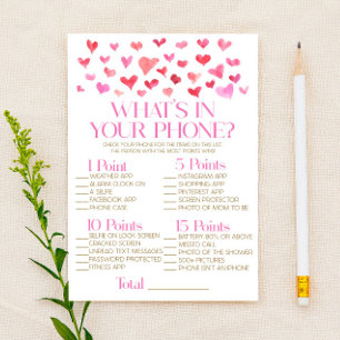 Papeterie Rouge et rose dans votre jeu de Baby shower de tél