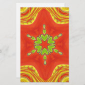 Papeterie Rouge or vert Mandala Art Imprimer (Devant / Derrière)