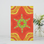 Papeterie Rouge or vert Mandala Art Imprimer (Debout devant)