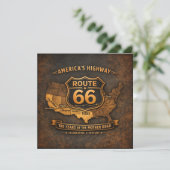 Papeterie Route 66 Carte Vintage Road Trip Notes (Debout devant)