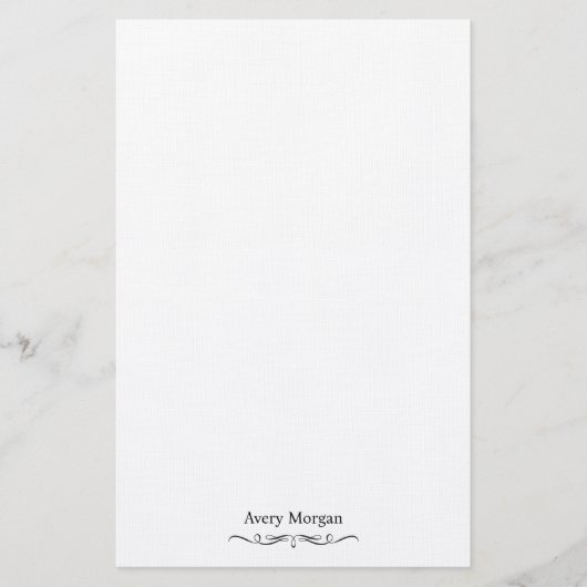 Papeterie Royal Elegant Luxury Classic Noir Personnalisé (Devant)