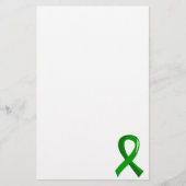 Papeterie Ruban 3 de vert de donation d'organe (Devant)