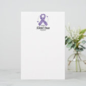 Papeterie Ruban d'Alzheimer de papillons (Debout devant)