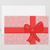 Papeterie ruban de papier cadeau (Devant / Derrière)