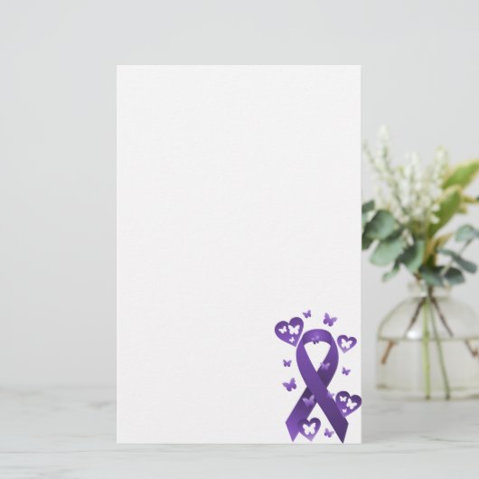 Papeterie Ruban pourpre de conscience (Debout devant)