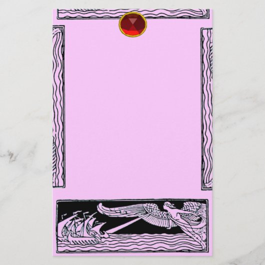 Papeterie RUBY DE VOYAGE ANTIQUE, rose (Devant)