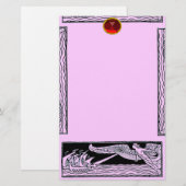 Papeterie RUBY DE VOYAGE ANTIQUE, rose (Devant / Derrière)