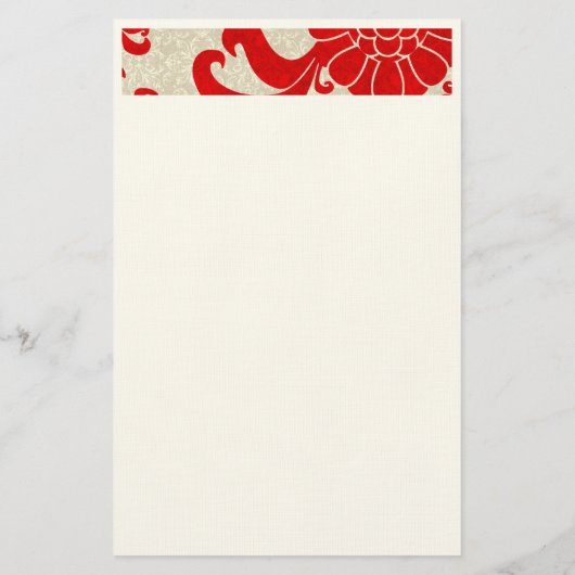 Papeterie Ruby Red Border avec logo d'entreprise (Dos)