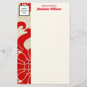 Papeterie Ruby Red Border avec logo d'entreprise (Devant)