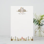 Papeterie Russe Boho Woodland Otter Mariage d'aquarelle (Debout devant)