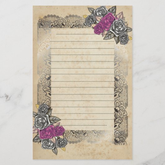 Papeterie Rustique Élégant Simple Pour Elle (Dos)