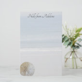 Papeterie Sable Dollar Beach Arrière - plan papier d'écritur (Debout devant)