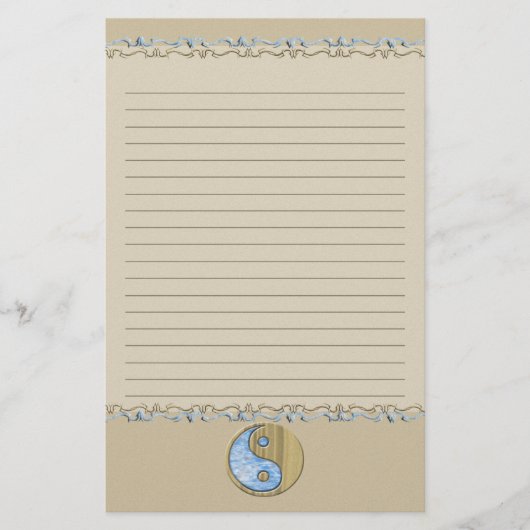 Papeterie Sable Tribal & Eau Yin Yang Linked (Devant)