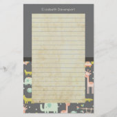 Papeterie Safari Animaux Motif - Nourriture Art Linked (Devant)