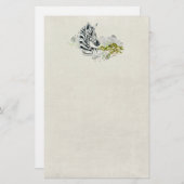 Papeterie Safari Zebra Wild Animal Exotique En Aquarelles (Devant / Derrière)