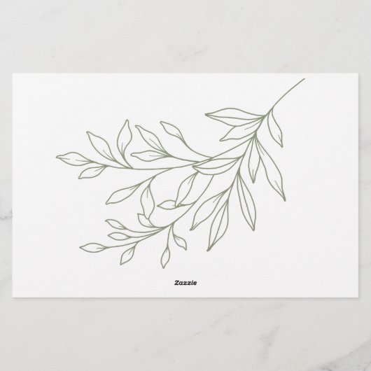 Papeterie Sage Boho Fleurs Date Nuit Idée Douche Jeu (Dos)