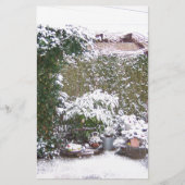 Papeterie Saison de Noël, Neige dans le jardin (Devant)