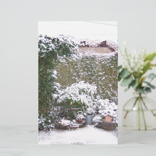 Papeterie Saison de Noël, Neige dans le jardin (Debout devant)