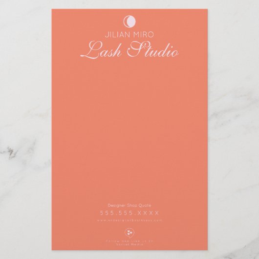 Papeterie Salon moderne Beauté Eyelash Studio (Devant)