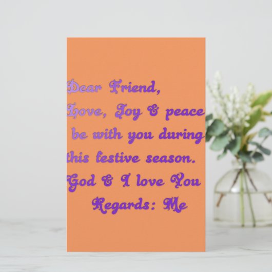 Papeterie Salutation de la saison festive "Cher ami" (Debout devant)