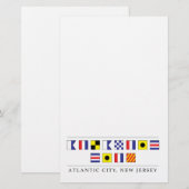 Papeterie Salutations de Atlantic City (Devant / Derrière)