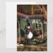 Papeterie Salutations Snowman (Devant / Derrière)